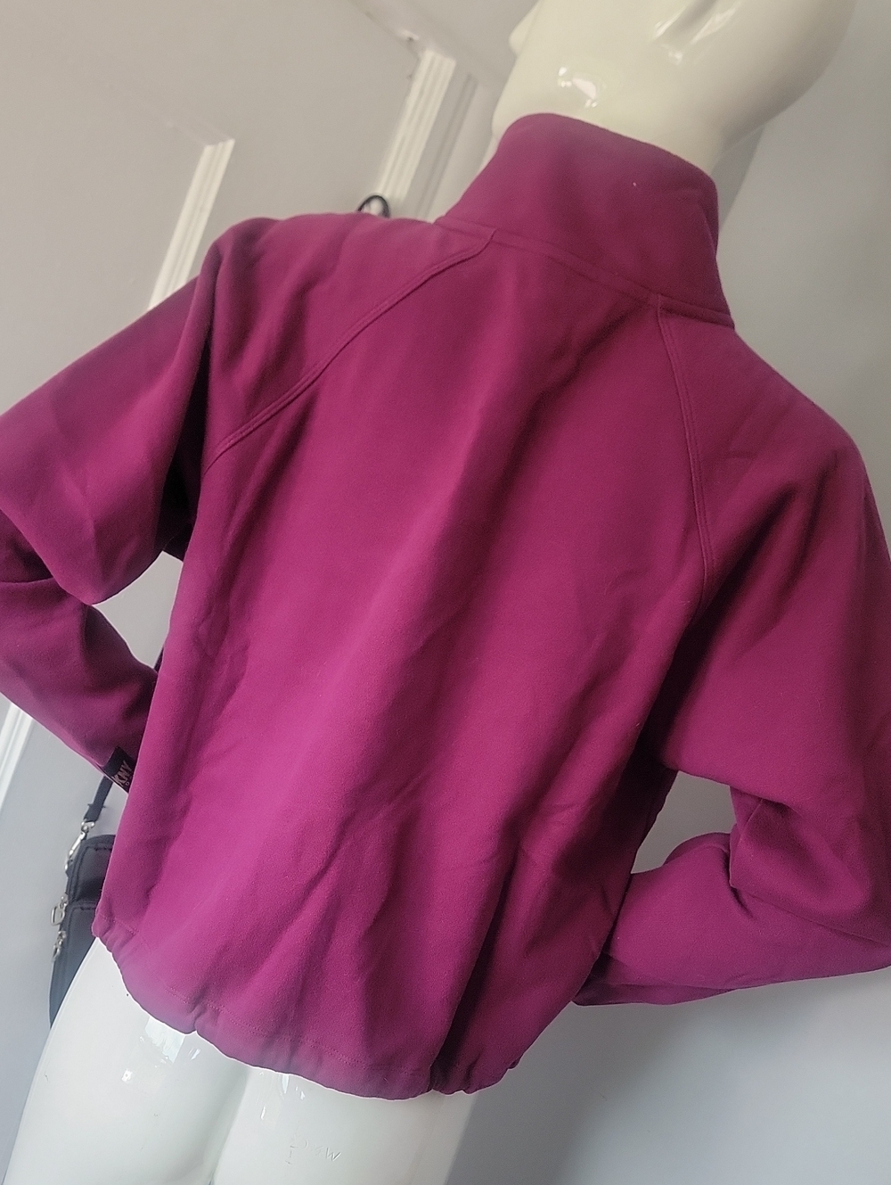 DKNY Fuchsia Half-Zip Pullover with Gold Logo - Picture 2 of 10